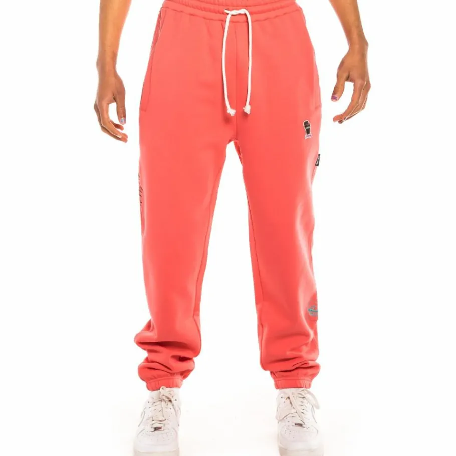 Grimey Pack Pant + Crewneck "Day Dreamer" - Coral/White - Spring 22 Cheap