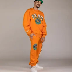Grimey Pack Pant + Crewneck "Hive" Heavyweight - Orange - Fall 22 Flash Sale