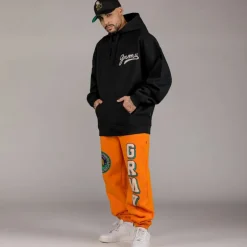 Grimey Pack Pant + Hoodie "Hive" Heavyweight - Black/Orange - Fall 22 Store