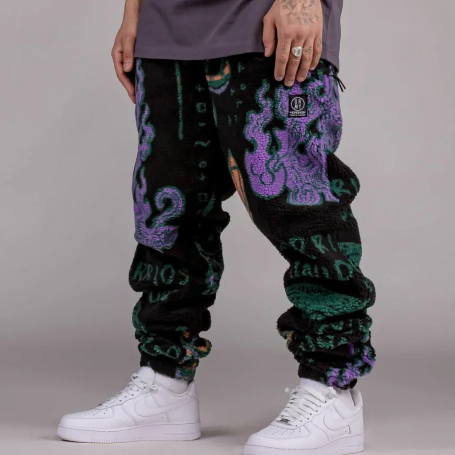 Grimey Pack Pant + Hoodie Lost Boys Sherpa - Black - Winter 22 Clearance
