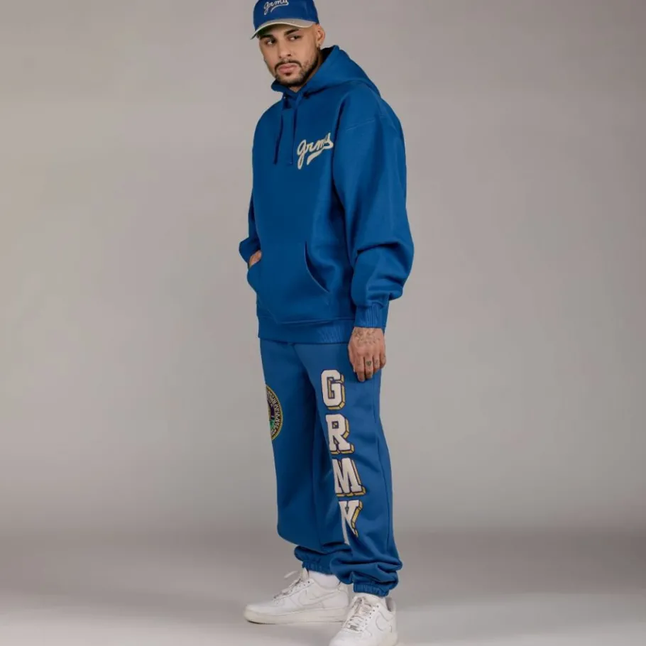 Grimey Pack Pant + Hoodie "Hive" Heavyweight - Blue - Fall 22 New