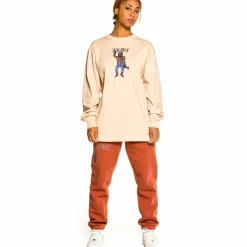 Grimey Pack Pant + Ls Tee "Jazz Thing" - Ochre/Cream - Fall 21 Online
