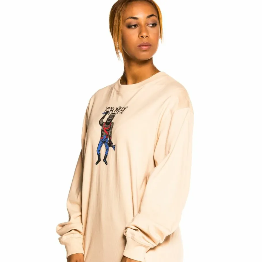 Grimey Pack Pant + Ls Tee "Jazz Thing" - Ochre/Cream - Fall 21 Online