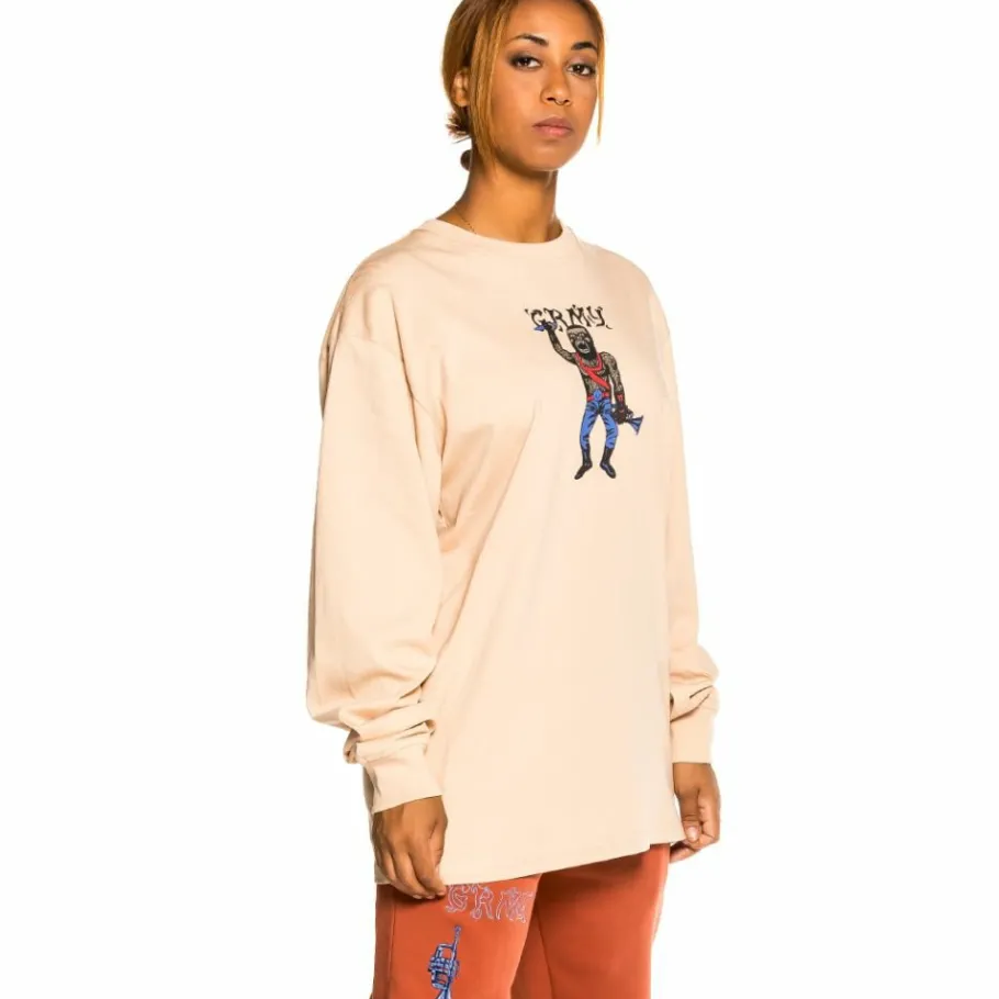Grimey Pack Pant + Ls Tee "Jazz Thing" - Ochre/Cream - Fall 21 Online