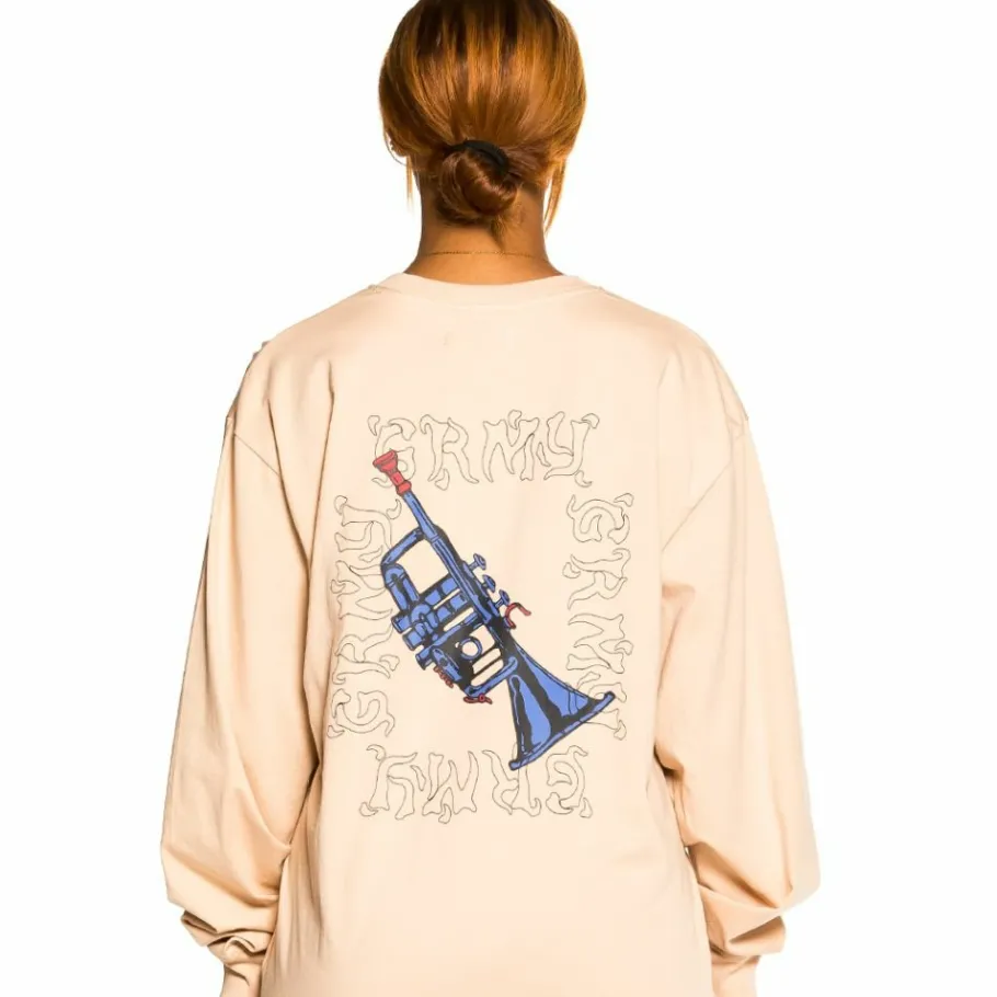Grimey Pack Pant + Ls Tee "Jazz Thing" - Ochre/Cream - Fall 21 Online