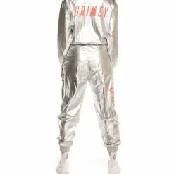 Grimey Pack Pant + Track Jacket Planet Noire Girl Fw19 Silver Flash Sale