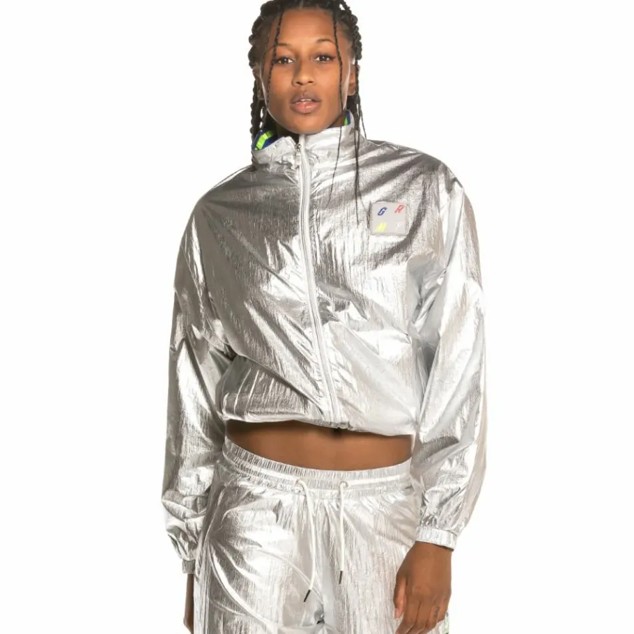 Grimey Pack Pant + Track Jacket Planet Noire Girl Fw19 Silver Flash Sale
