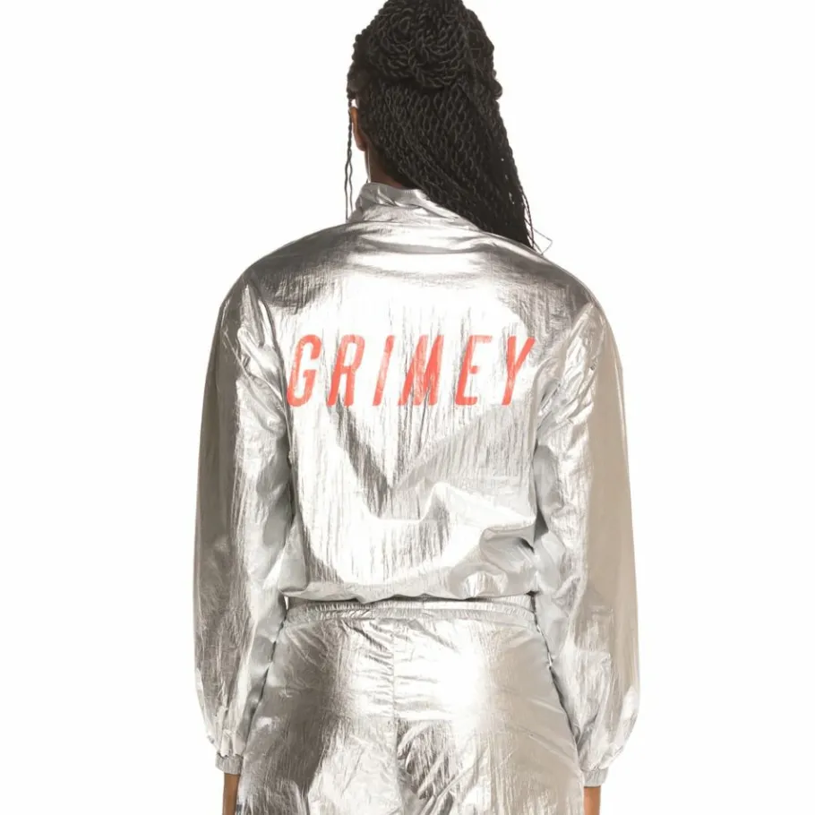 Grimey Pack Pant + Track Jacket Planet Noire Girl Fw19 Silver Flash Sale