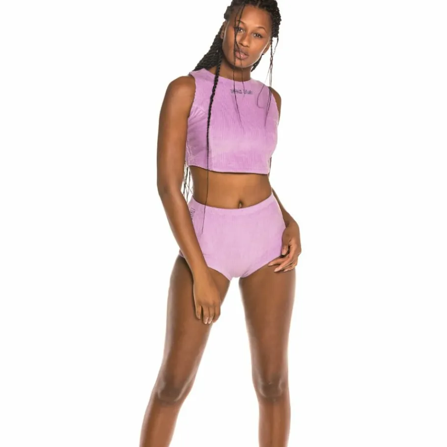 Grimey Pack Short + Top Engineering Corduroy Girl Fw19 Violet Online