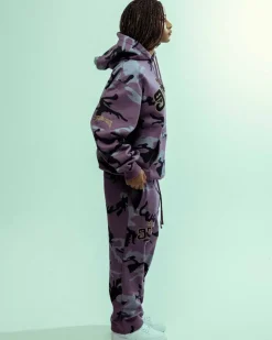 Grimey Pantalon Chandal All Over Print Tusker Temple - Purple - Fw23 Flash Sale