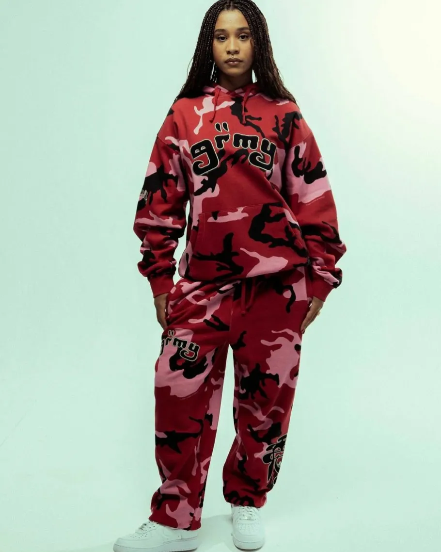 Grimey Pantalon Chandal All Over Print Tusker Temple - Red - Fw23 Outlet