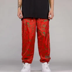 Grimey Pantalon Chandal The Toughest Satin Red - Spring 23 Outlet