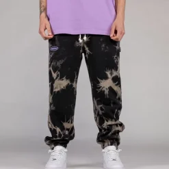 Grimey Pantalon Chandal Ufollow Bleached - Black - Spring 23 Best