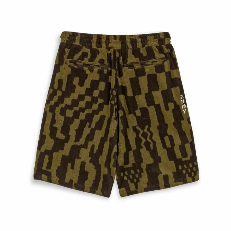 Grimey Pantalon Corto Lucky Dragon All Over Jacquard Baggy - Black - Ss24 Fashion