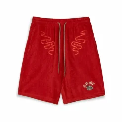 Grimey Pantalon Corto Lucky Dragon Terry Towelling - Red - Ss24 Online