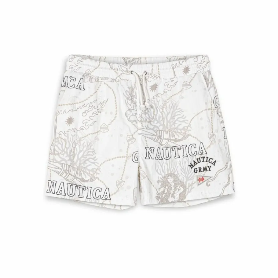 Grimey Pantalon Corto Mighty Harmonist Nautica X Grmy - White - Ss24 Clearance
