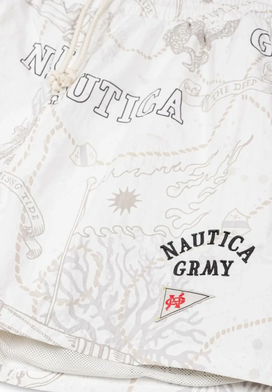 Grimey Pantalon Corto Mighty Harmonist Nautica X Grmy - White - Ss24 Clearance