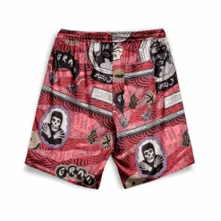 Grimey Pantalon Corto Supastar Satin - Red - Ss24 Outlet