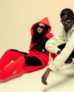Grimey Pantalon Back At You Polar Fleece - Red - Fw23 Shop