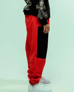 Grimey Pantalon Back At You Polar Fleece - Red - Fw23 Shop