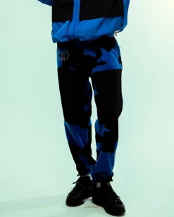 Grimey Pantalon Back At You All Over Print Polar Fleece - Royal Blue - Fw23 Fashion