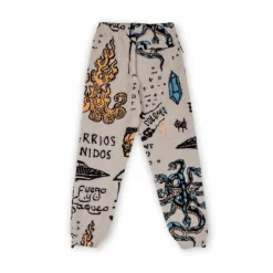 Grimey Pantalon Lost Boys All Over Sweatpants - Cream - Winter 22 Clearance