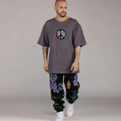 Grimey Pantalon Lost Boys All Over Jacquard Sweatpants - Black - Winter 22 Hot