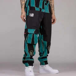 Grimey Pantalon Snow Fox All Over Print Polar Fleece - Blue - Winter L 22 New