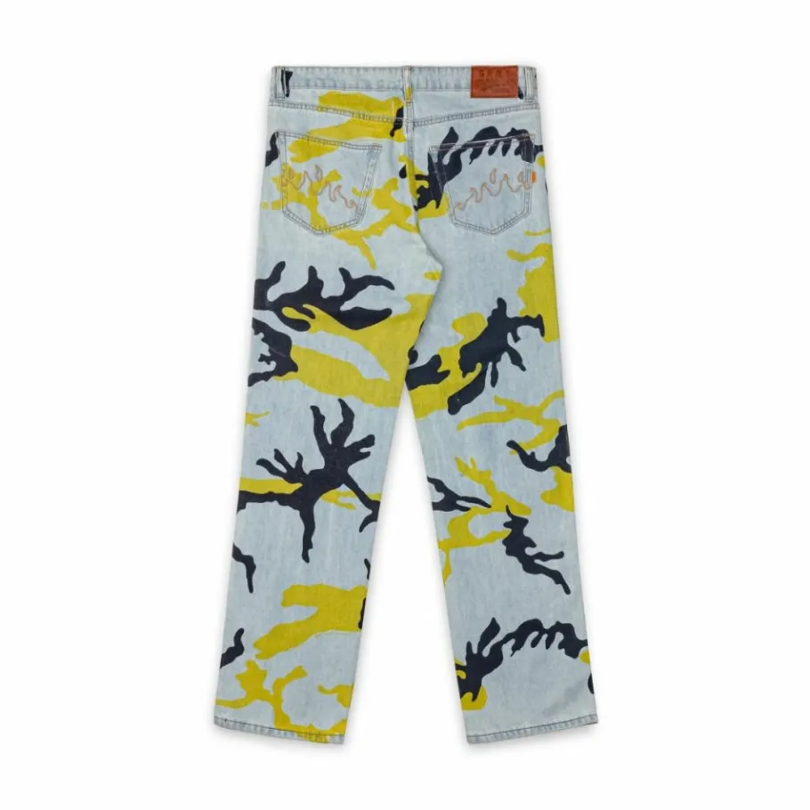 Grimey Pantalon Vaquero The Strait Talk All Over Print Camo Regular - Washed Camo - Fw23 Fashion
