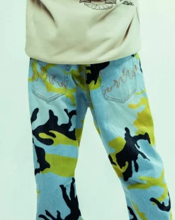 Grimey Pantalon Vaquero The Strait Talk All Over Print Camo Regular - Washed Camo - Fw23 Fashion