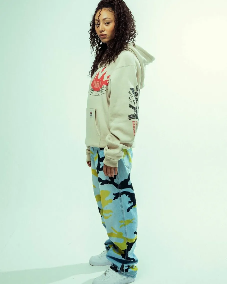 Grimey Pantalon Vaquero The Strait Talk All Over Print Camo Regular - Washed Camo - Fw23 Fashion
