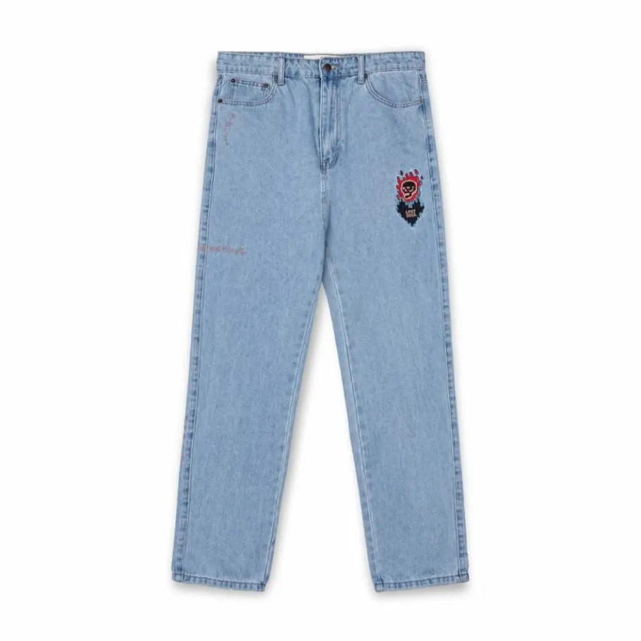 Grimey Pantalon Vaquero The Sweet Burn Regular - Washed Blue - Fw23 Fashion
