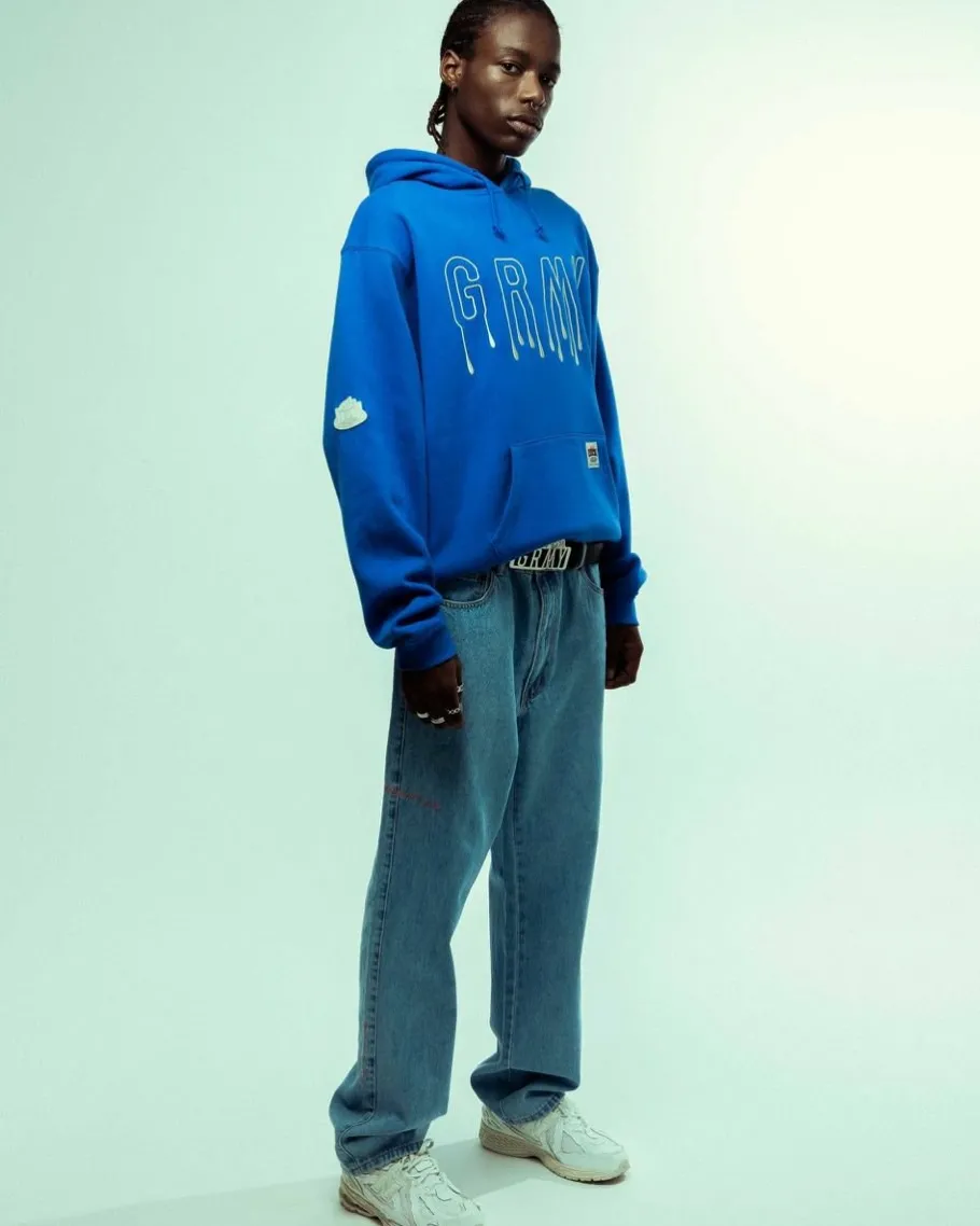 Grimey Pantalon Vaquero The Sweet Burn Regular - Washed Blue - Fw23 Fashion