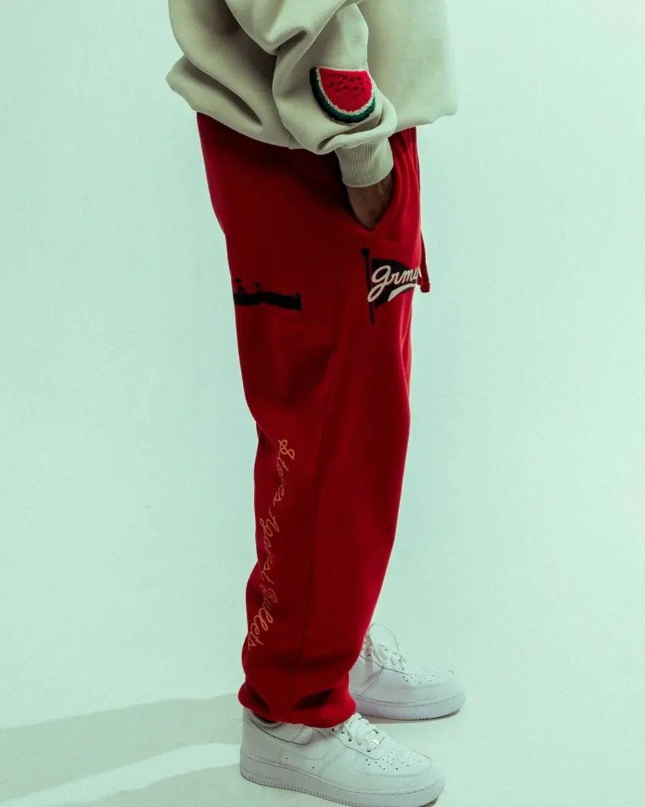 Grimey Panttalon Chandal Nablus - Dark Red - Fw23 Shop