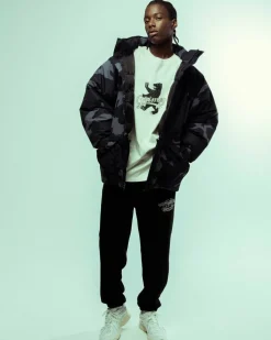 Grimey Parka All Over Print Tusker Temple Puffer - Black - Fw23 Sale