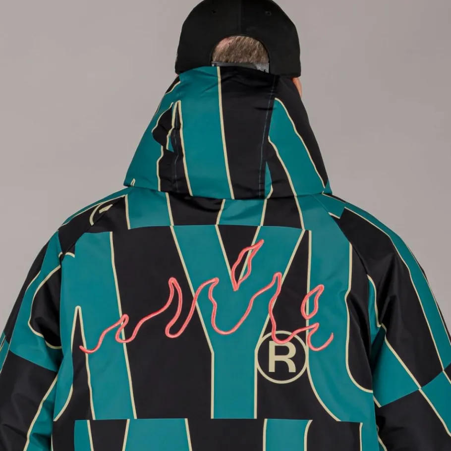 Grimey Parka Snow Fox All Over Print - Blue - Winter 22 Online