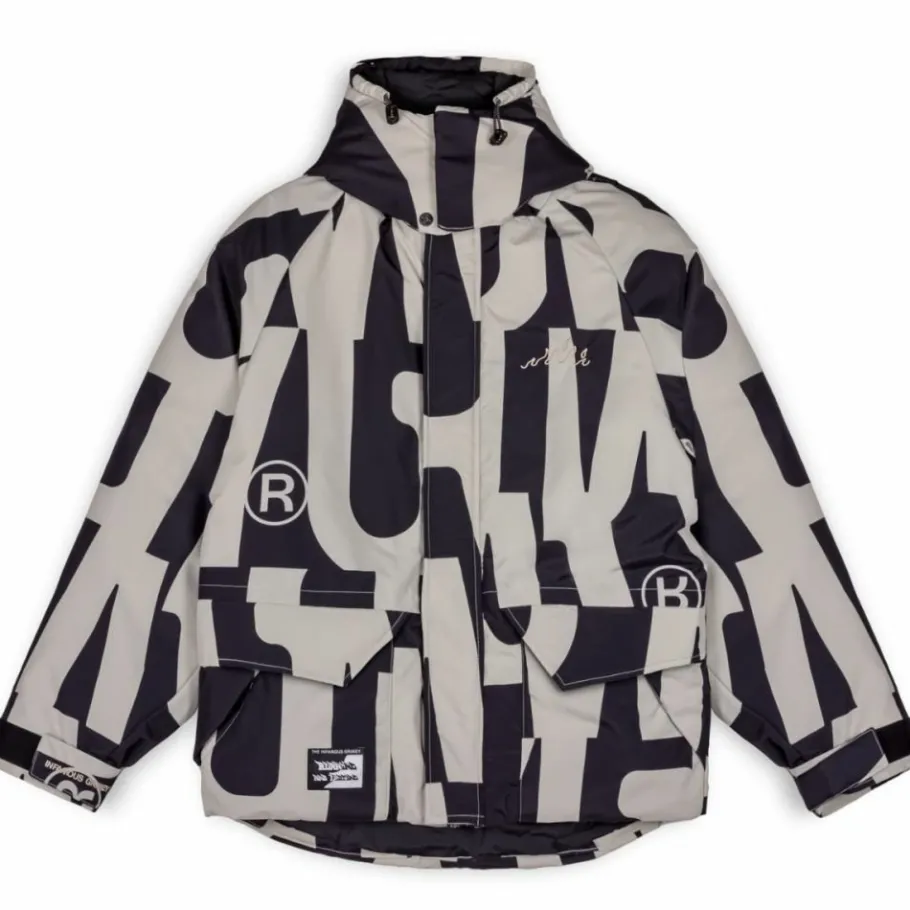 Grimey Parka Snow Fox All Over Print - Black - Winter 22 Shop
