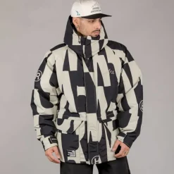 Grimey Parka Snow Fox All Over Print - Black - Winter 22 Shop