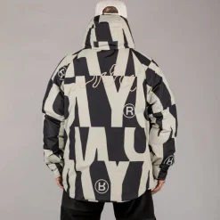 Grimey Parka Snow Fox All Over Print - Black - Winter 22 Shop