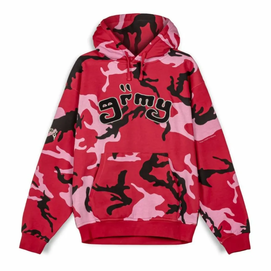 Grimey Sudadera Capucha All Over Print Tusker Temple Vintage - Red - Fw23 Online