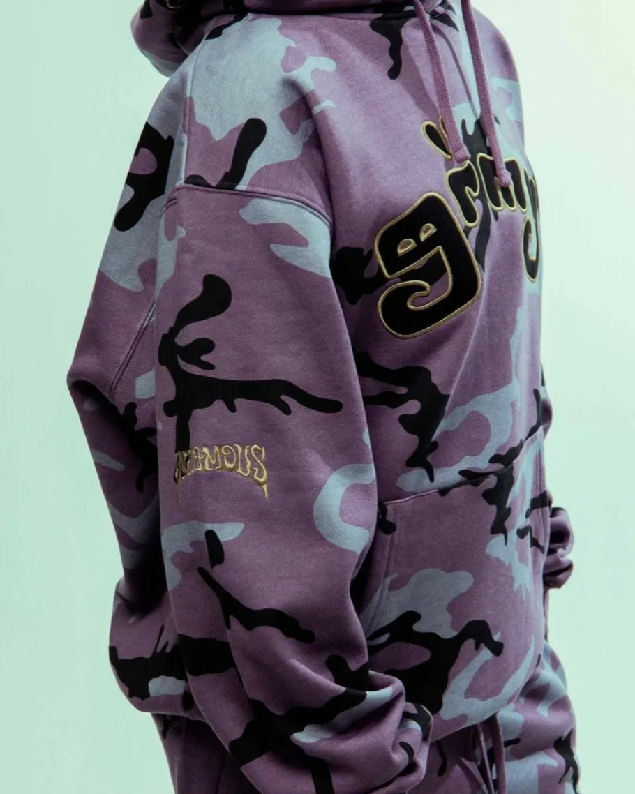 Grimey Sudadera Capucha All Over Print Tusker Temple Vintage - Purple - Fw23 Best