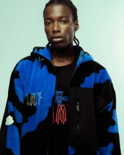 Grimey Sudadera Capucha Back At You All Over Print Polar - Royal Blue - Fw23 Shop