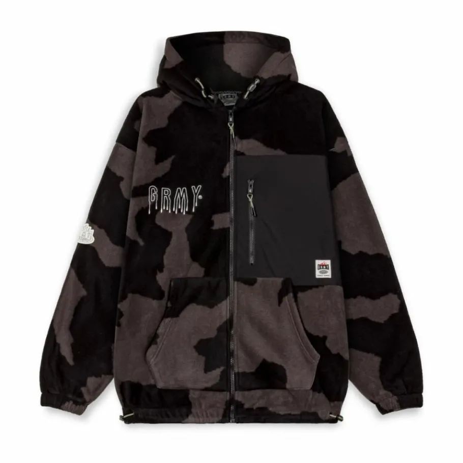 Grimey Sudadera Capucha Back At You All Over Print Polar - Black - Fw23 Discount