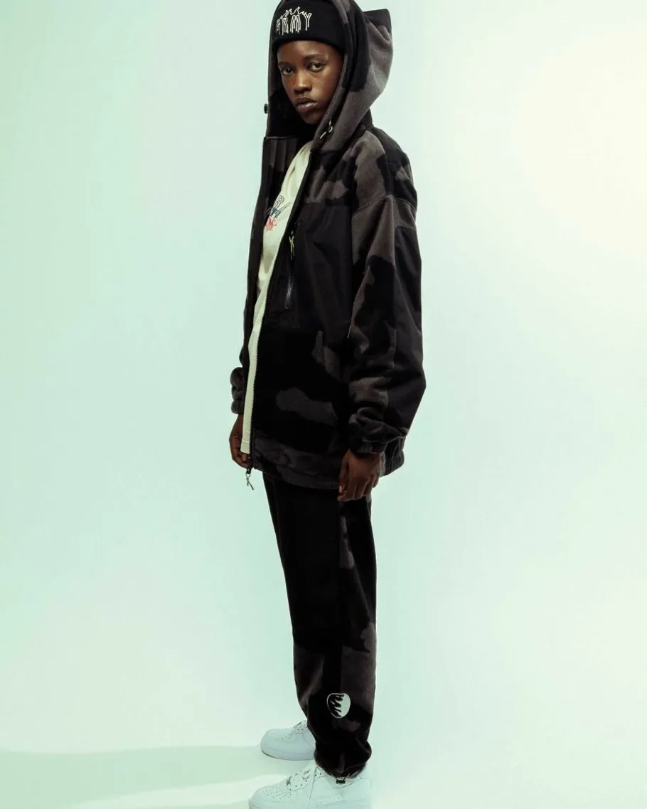 Grimey Sudadera Capucha Back At You All Over Print Polar - Black - Fw23 Discount
