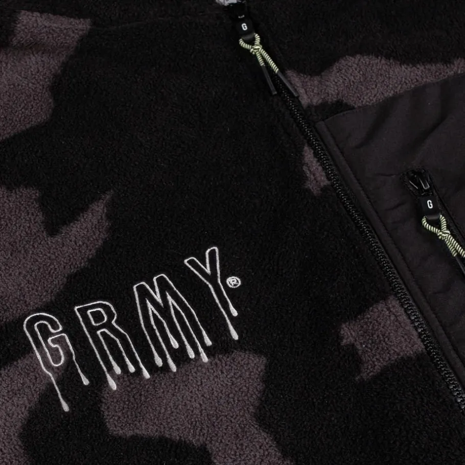 Grimey Sudadera Capucha Back At You All Over Print Polar - Black - Fw23 Discount