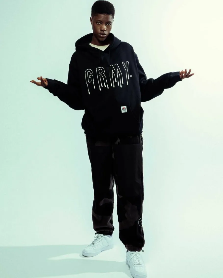 Grimey Sudadera Capucha Back At You Vintage - Black - Fw23 Outlet