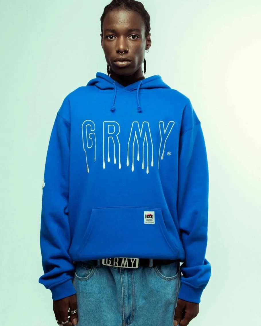 Grimey Sudadera Capucha Back At You Vintage - Royal Blue - Fw23 Flash Sale
