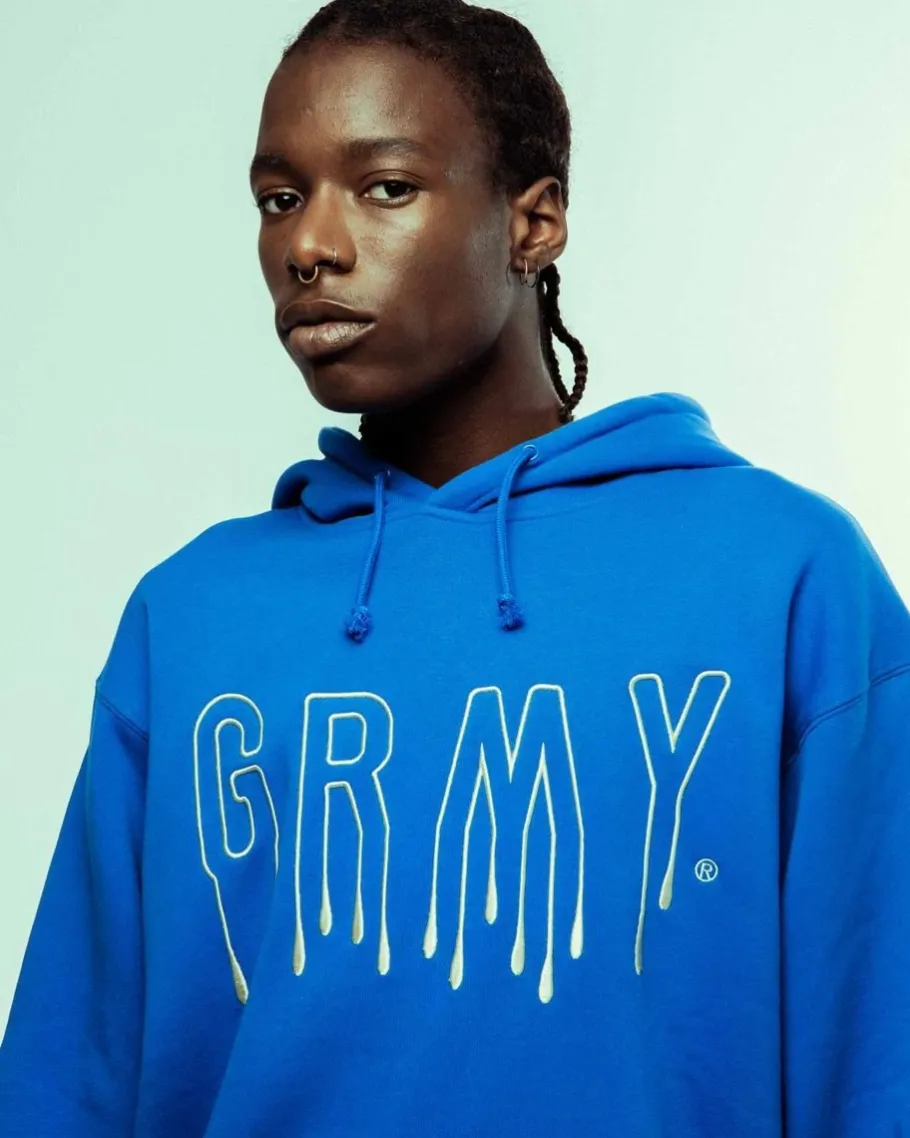 Grimey Sudadera Capucha Back At You Vintage - Royal Blue - Fw23 Flash Sale