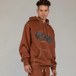Grimey Sudadera Capucha Fire Route - Brown - Spring 23 Store