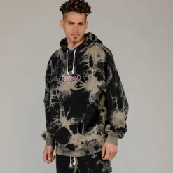Grimey Sudadera Capucha Ufollow Bleached - Black - Spring 23 Best Sale